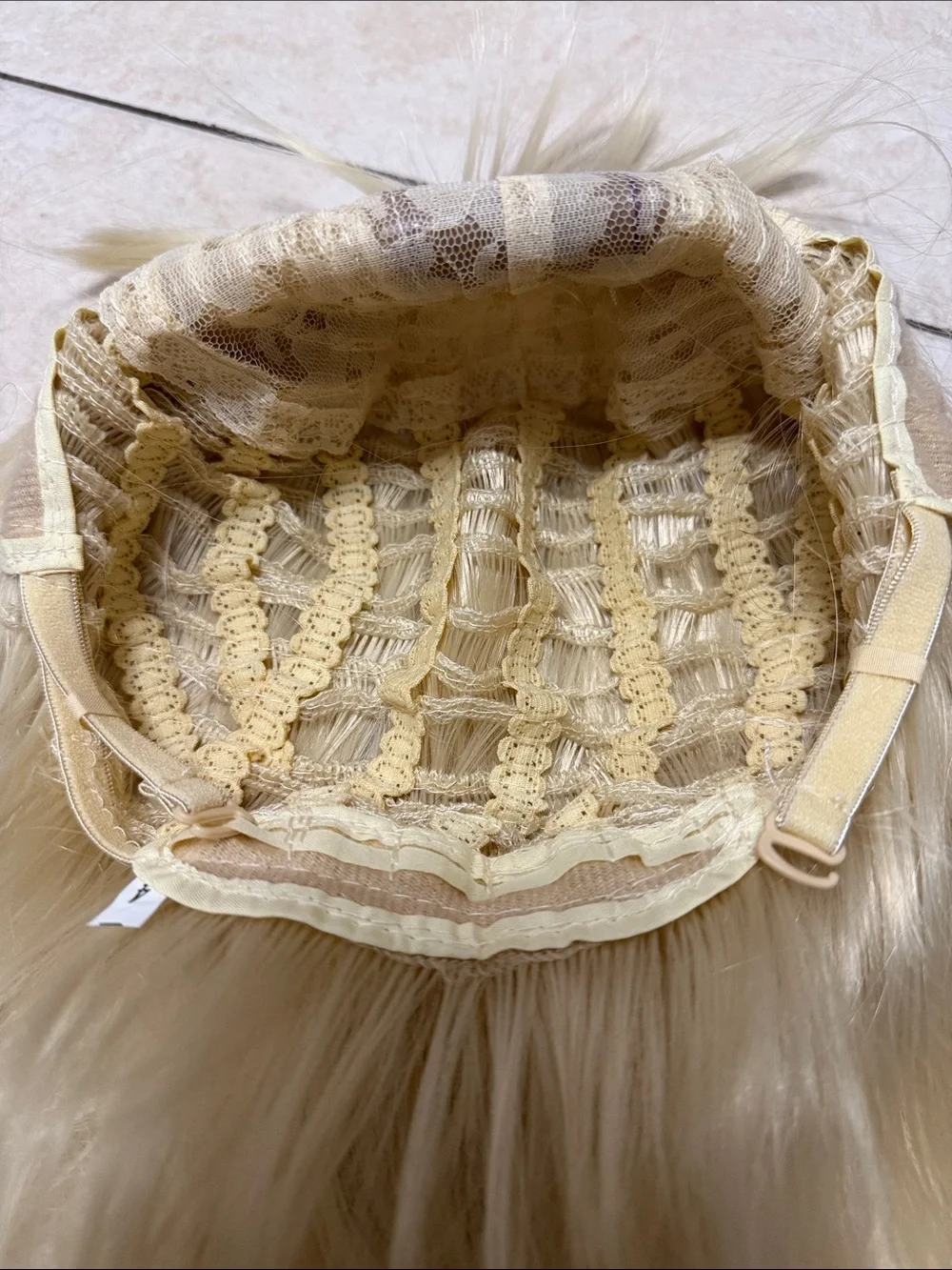 Blonde Synthetic Wig with Bangs